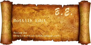 Bottlik Edit névjegykártya